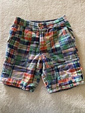 Polo by Ralph Lauren Multicolor Plaid Patchwork Kids Reversible Shorts